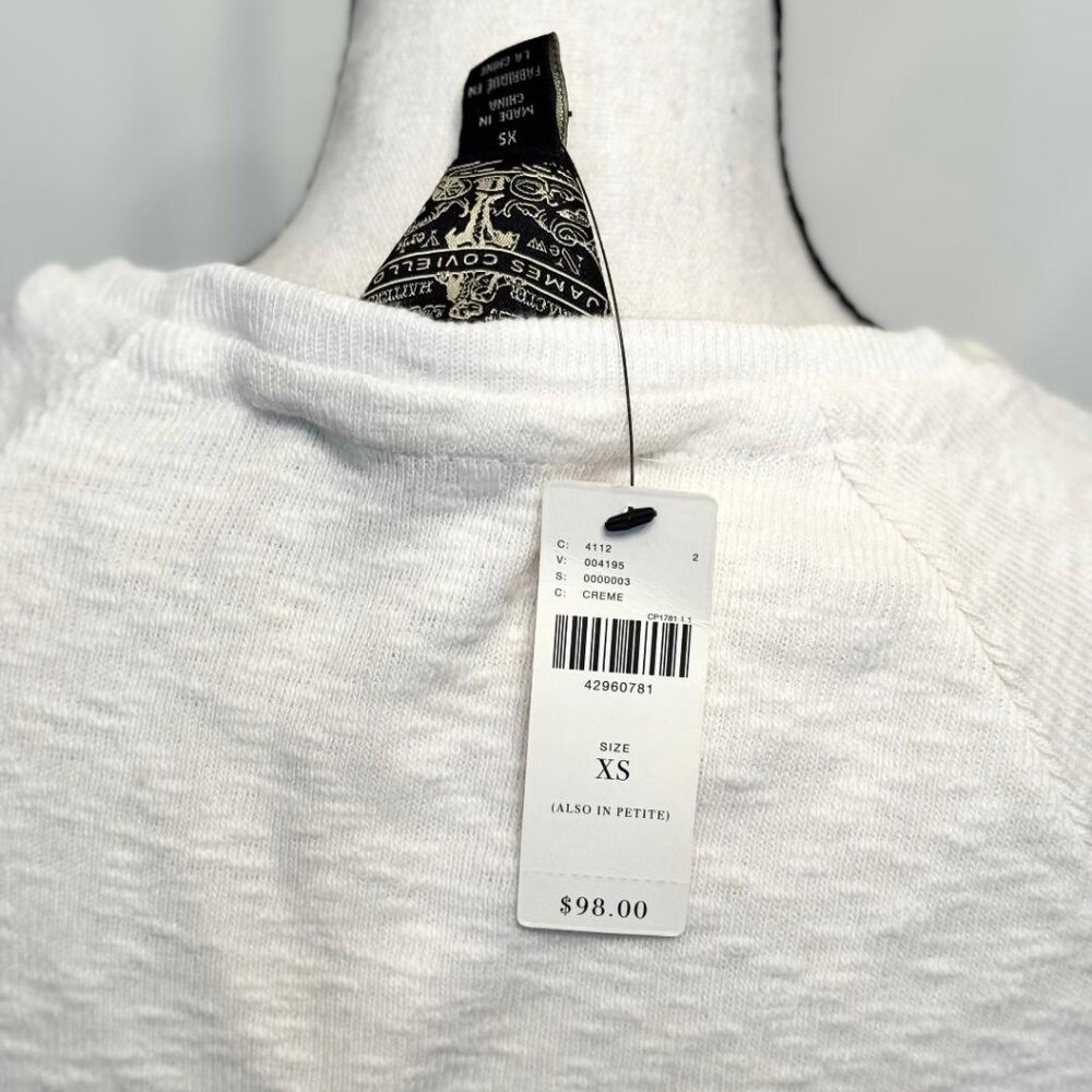 New Anthropologie Cream Ivory Knit Long Sleeve Top by James Coviello, Size XS - Picture 4 of 4